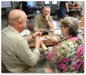 Beaver County Senior Environment Corps volunteers learn how to use a colorimeter at a training on July 21, 2016. Photo provided by Beaver County Conservation District. 